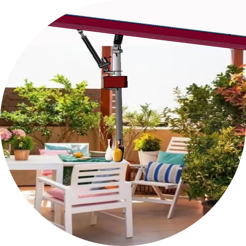 Sombrilla con panel solar